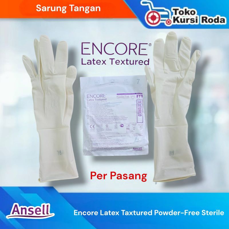 ENCORE TEXTURED Sarung Tangan Latex Sterile1pasang