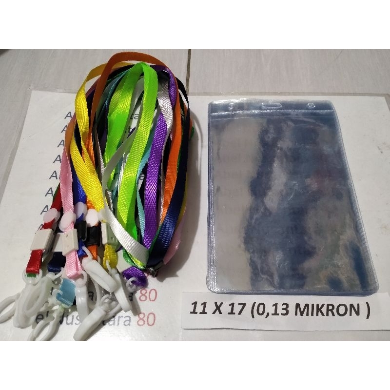 

paket Tali kait plastik 1cm+plastik panitia uk 11x17 cm isi paket 10 pcs tebal plastik 0, 13 mikron