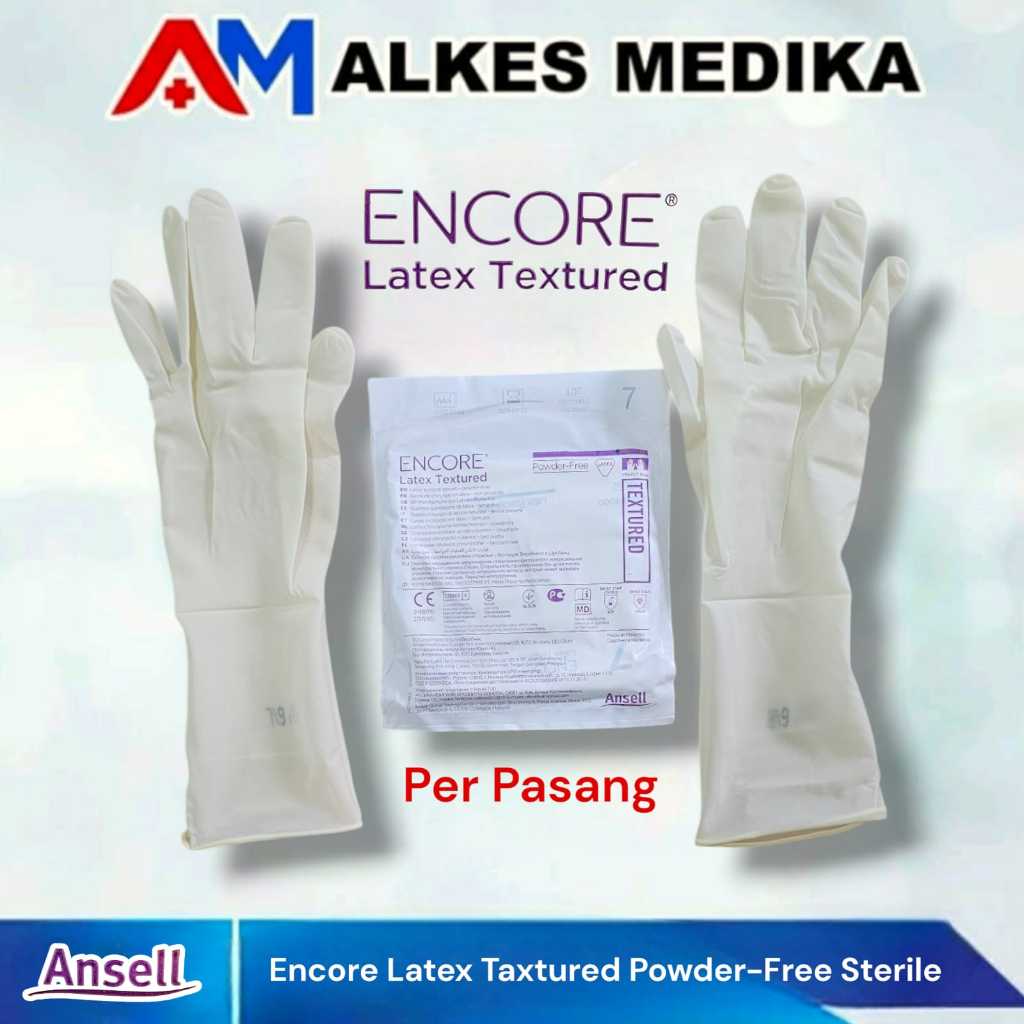 ENCORE TEXTURED Sarung Tangan Latex Sterile 1pasang / TEXTURED PER PASANG