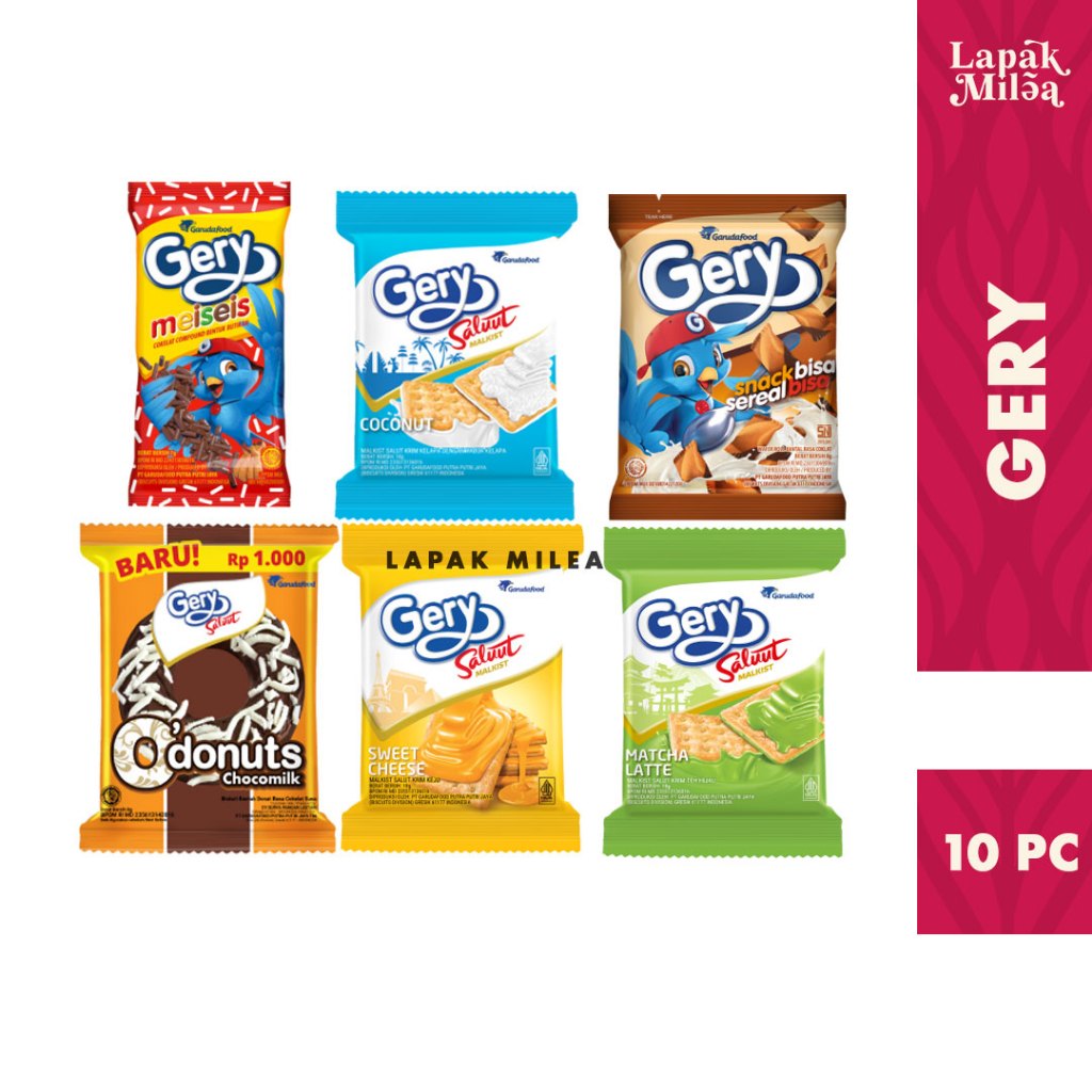 

GERY - Gery Malkist Salut | Gery Donut| Gery Snack & Sereal Renceng | Gery Meises Isi 10pc