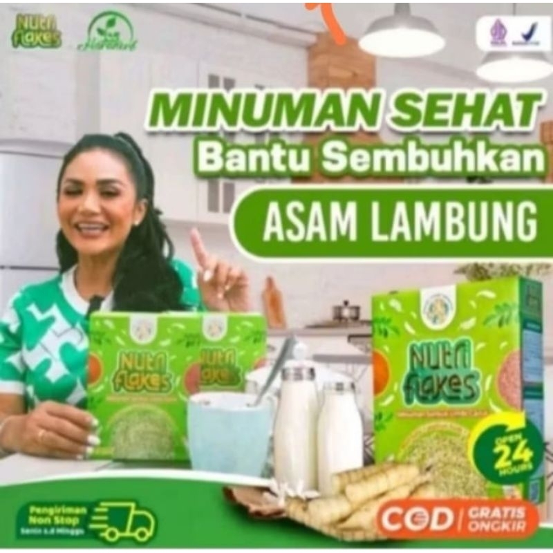 

Nutriflakes Sereal Umbi Garut Original Ampuh Obati Asam Lambung Maag Gerd