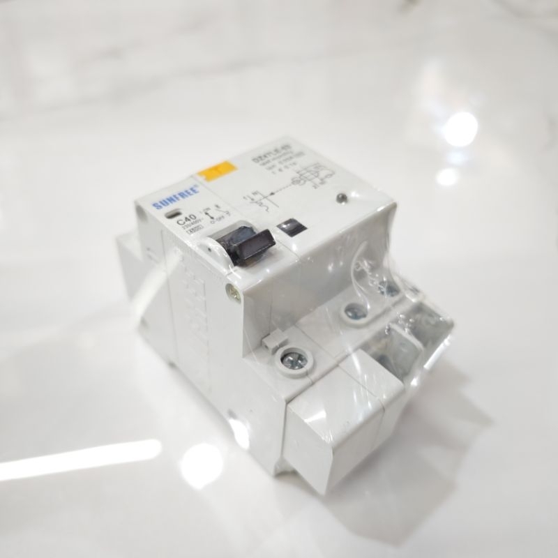 Anti Kontak MCB Sunfree 40A + LED Indikator