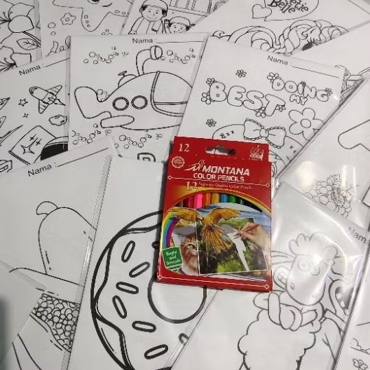 

Gambar Mewarnai kertas hvs ukuran A5 / sketsa / edukasi anak /coloring / Banyak pilihan