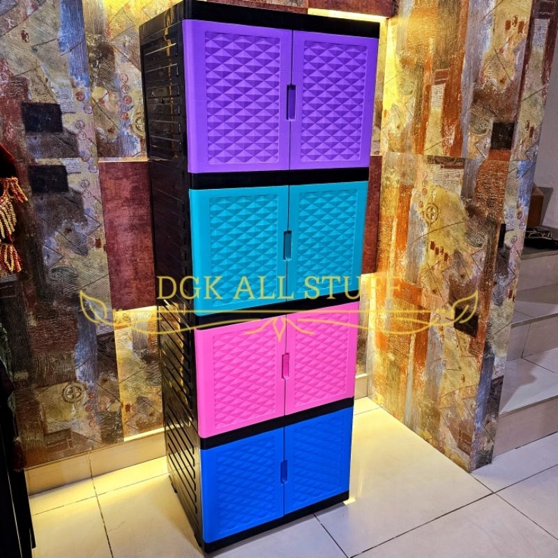 Lemari Baju Pakaian Mini Kecil 4 EMPAT SUSUN TINGKAT 3 TIGA SUSUN TINGKAT 2 DUA SUSUN TINGKAT Anak B