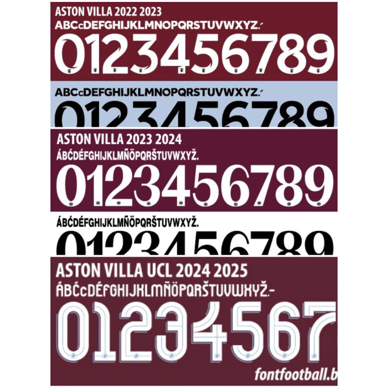NAMESET ASTON VILLA