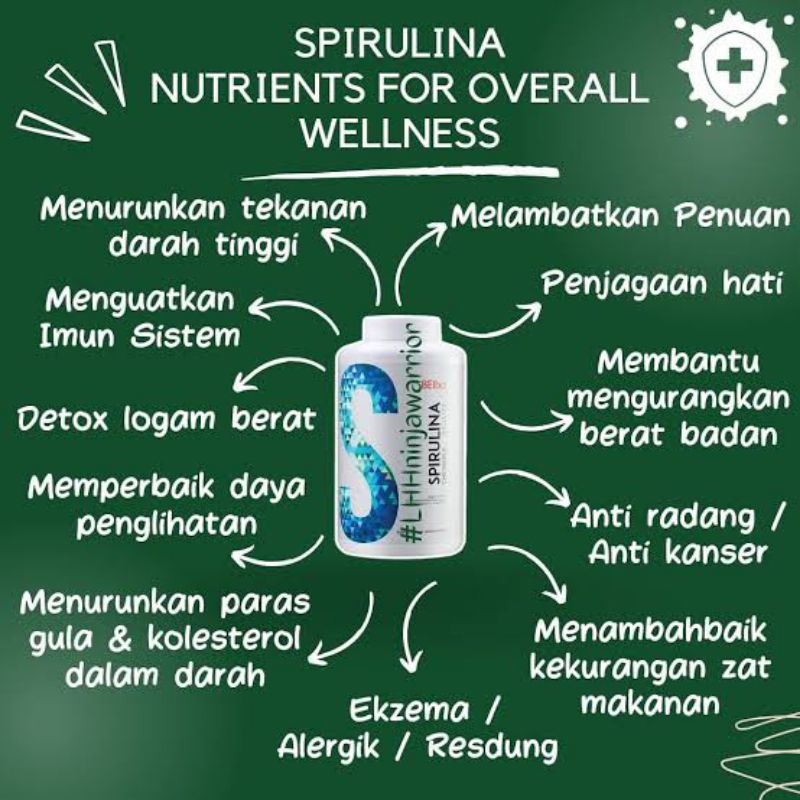 Spirulina BElixz suplemen kesehatan daya tahan tubuh