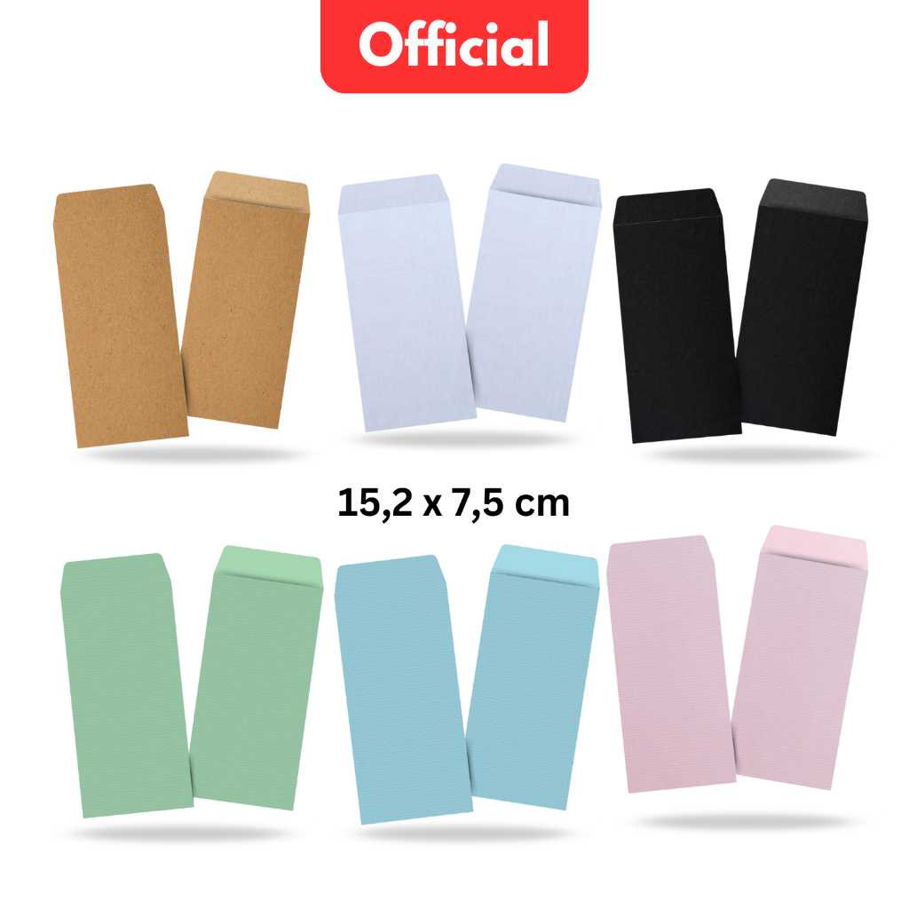 

(AV) Amplop Wedding Amplop Angpau Polos Ukuran 15,2 x 7,5 cm amplop panjang warna
