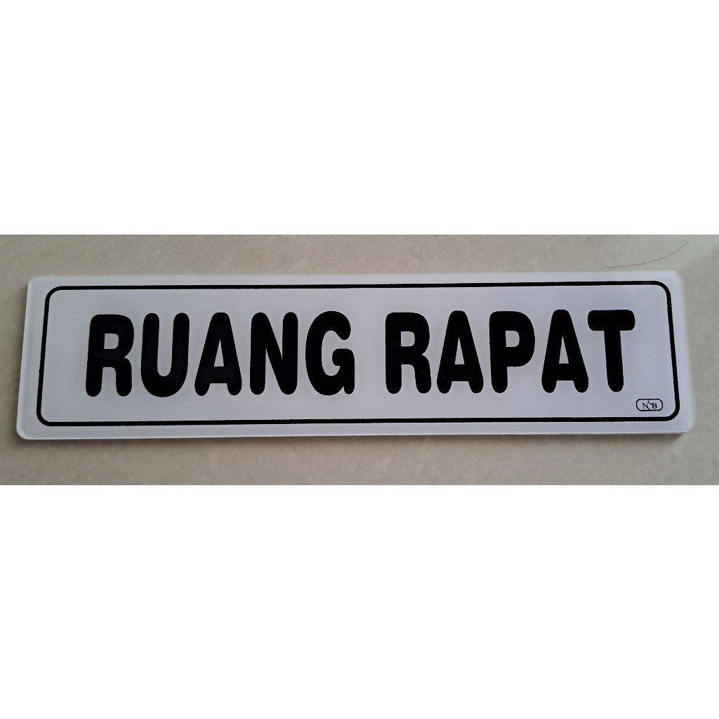 

Label Kecil 5x20cm - Ruang Rapat (Putih_Hitam)