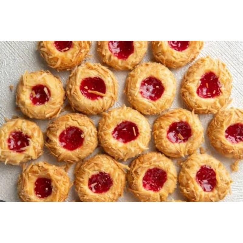 

kue kering tumbprint strawberry