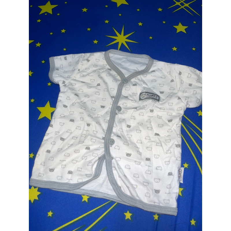 baju bayi fluffy abu