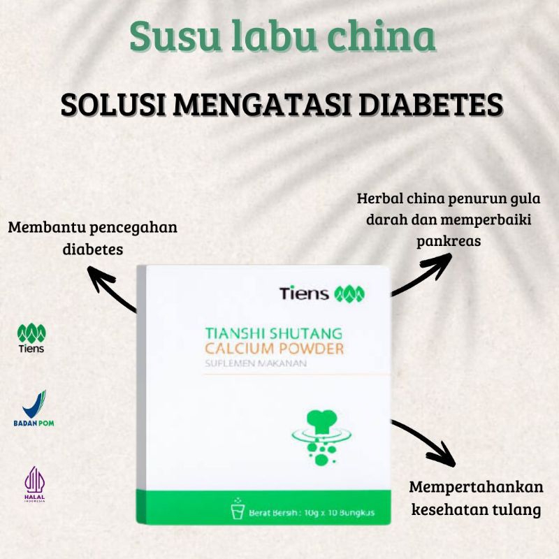 

￼OBAT DIABETES Shutang Calsium Powder - Susu untuk Diabetes - Mengobati Diabetes -Herbal Tianshi Original