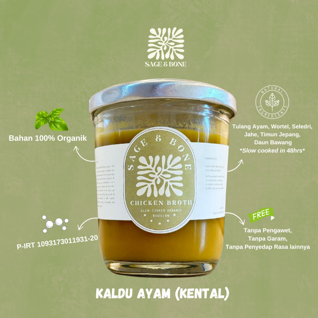 

SAGE & BONE | KALDU TULANG AYAM | CHICKEN BONE BROTH PREMIUM | KENTAL