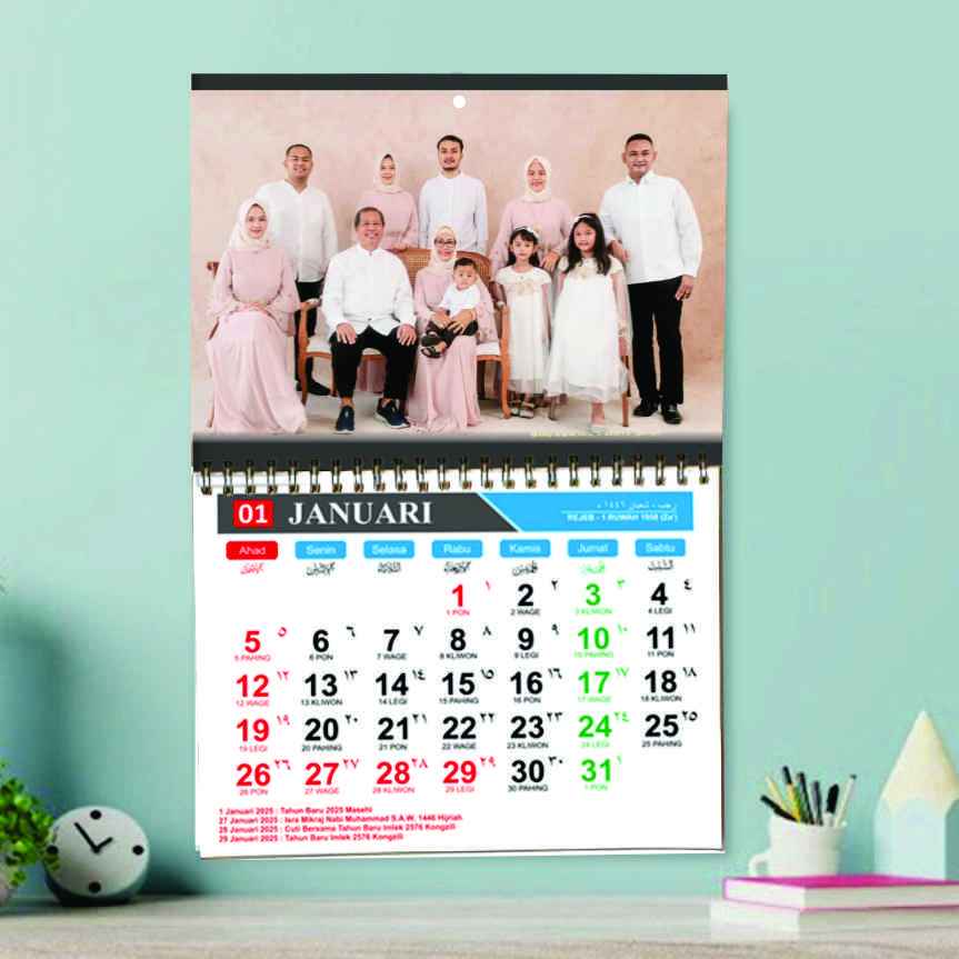 

Kalender Dinding 2025 Custom Foto I Angka Besar