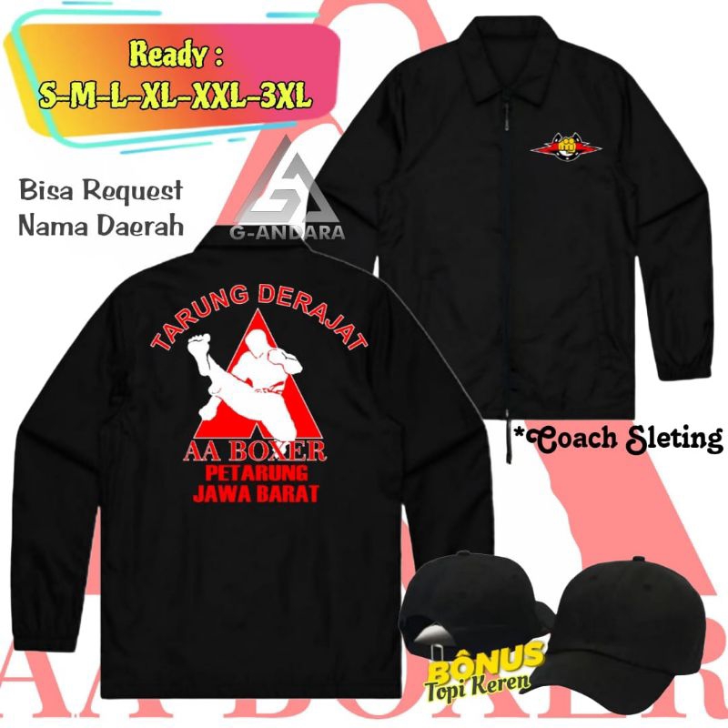 JAKET COACH WINDBREAKER TARUNG DERAJAT AA BOXER PETARUNG JAWA BARAT