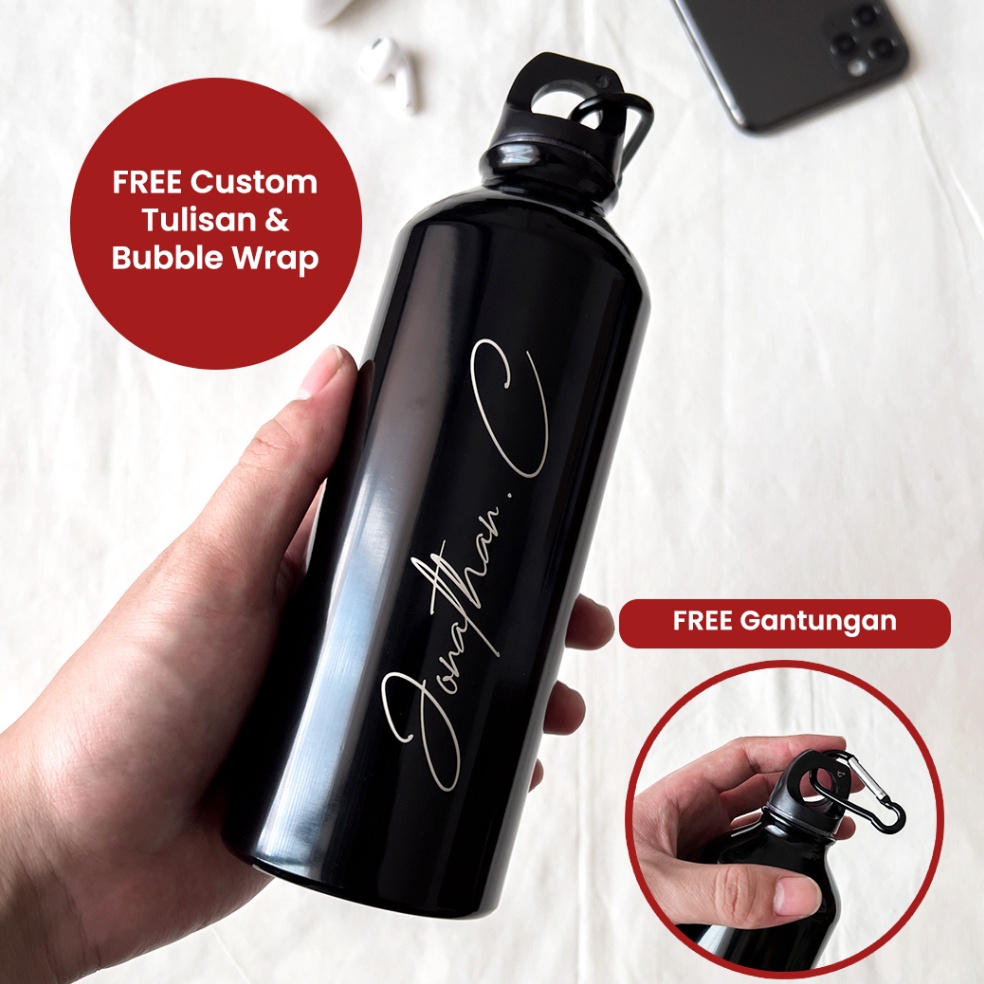 Bagus Banget Tumbler Sport Custom Nama Tumblr Grafir Logo Botol Minum Custom Tulisan Nama atau Logo