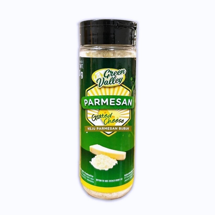 

Green Valley Grated Parmesan Cheese 80gr – Keju Parmesan Bubuk