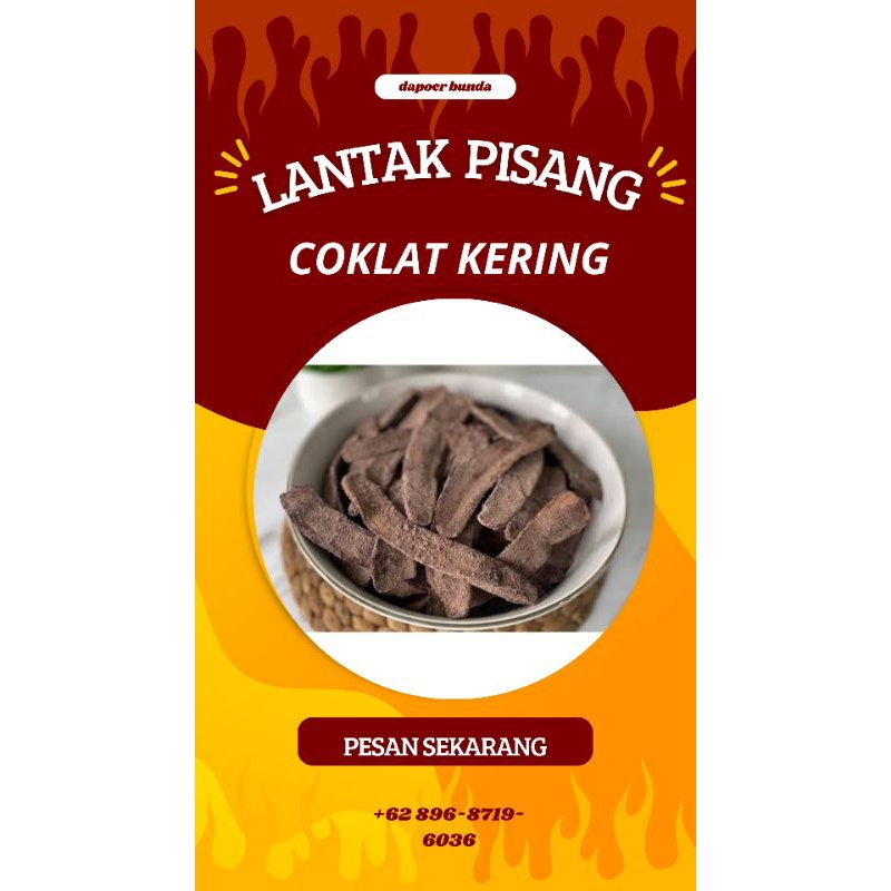 

lantak pisang coklat kering