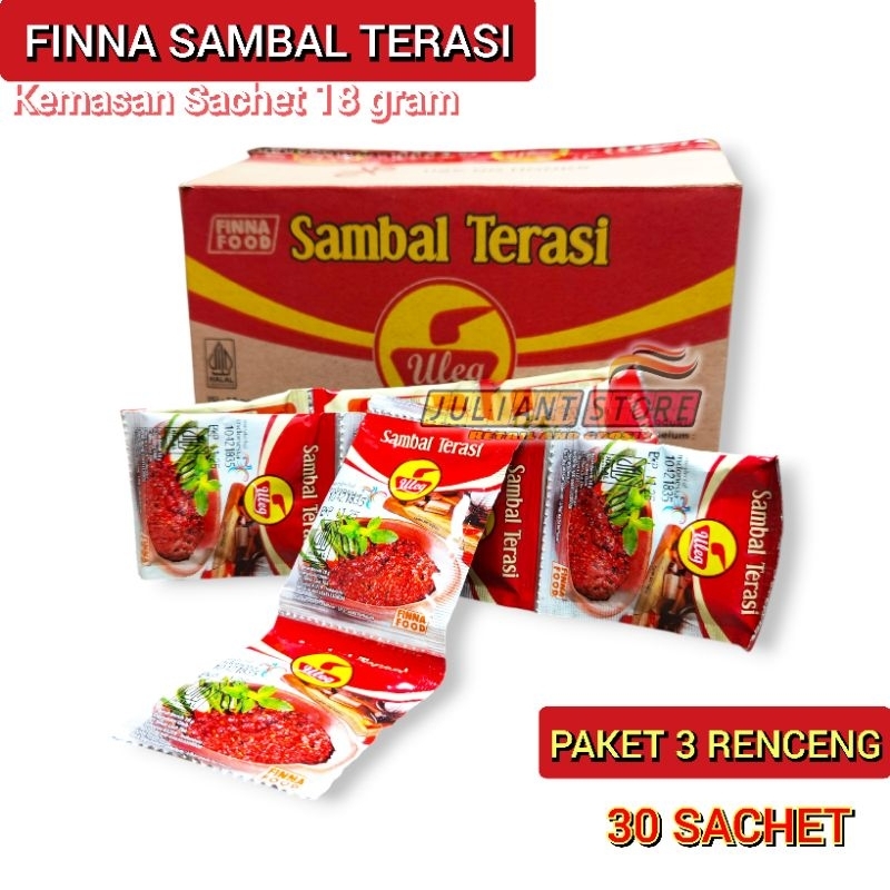 

FINNA Sambel Uleg Terasi (PAKET 3 RENCENG) Sambel Terasi Sachet
