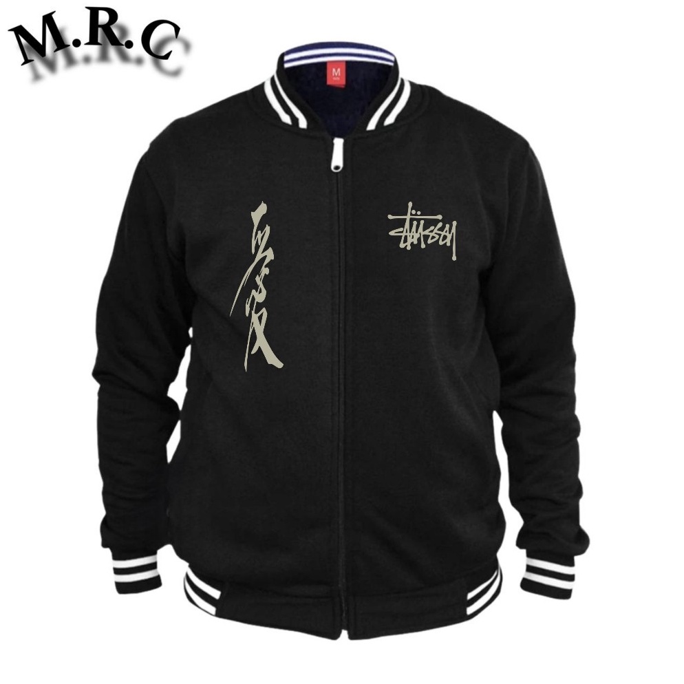 Terbaik COD  Jaket Baseball Varsity Resleting STUSY RILEX KIRKA Text SIER Jacket Varsity Resleting P