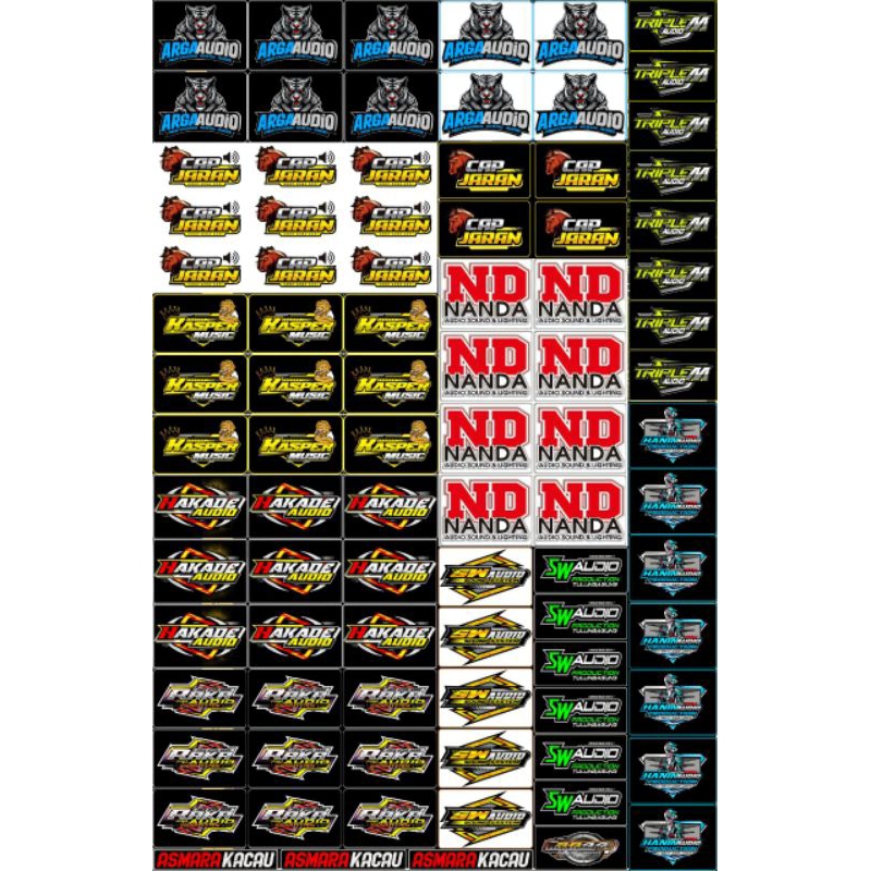 

88 PCS STIKER SOUND MINIATUR ANTI AIR | STIKER SOUND MINIATUR BAHAN ANTI AIR 1 LEMBAR | STIKER PACK | STIKER VYNIL | STIKER SOUNDSYSTEM