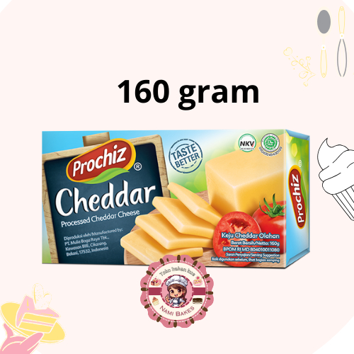 

Prochiz Premium Cheddar Cheese Processed Keju Parut 160 gram