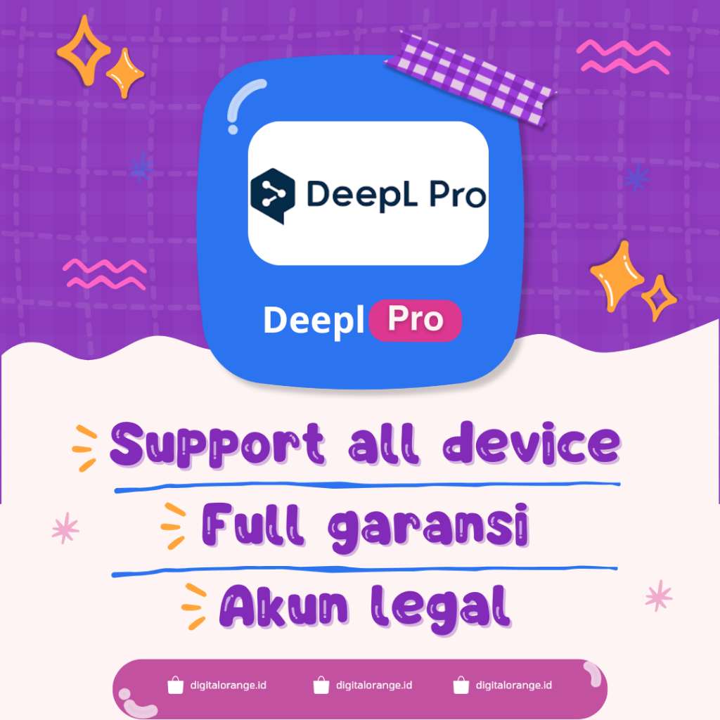 Deepl Pro Advanced + Write Pro 1 Bulan