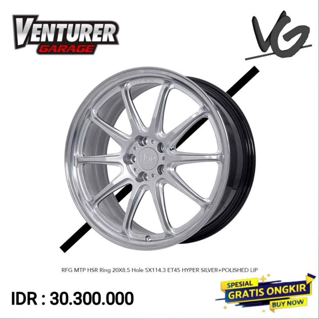 Velg  custom mobil alphard civic crv innova forged ring 20 velg hsr wheel rfg mtp surabaya