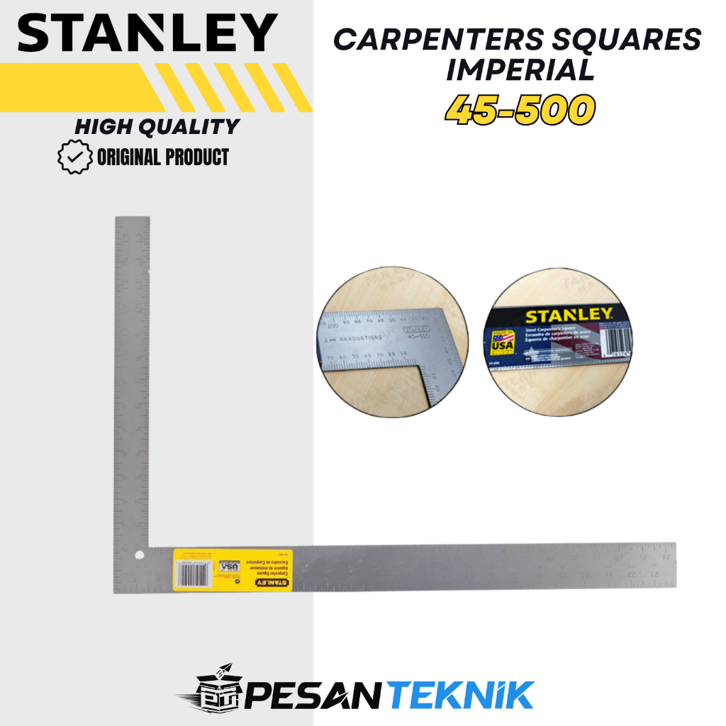 

Penggaris Siku Steel Carpenters Squares Imperial STANLEY 45-500
