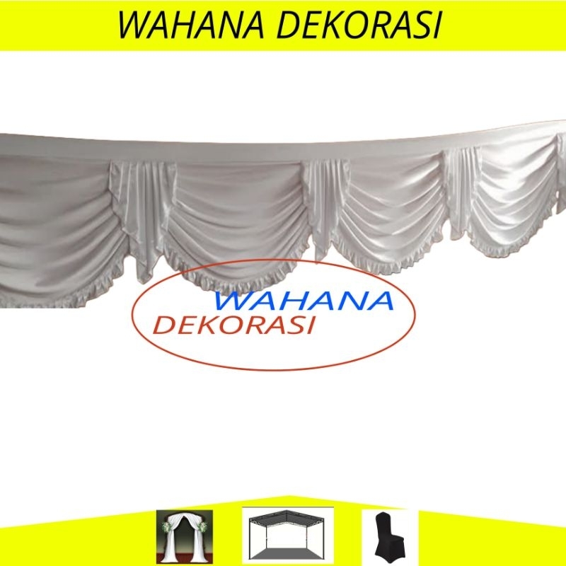 Rempel tenda pesta warna polos