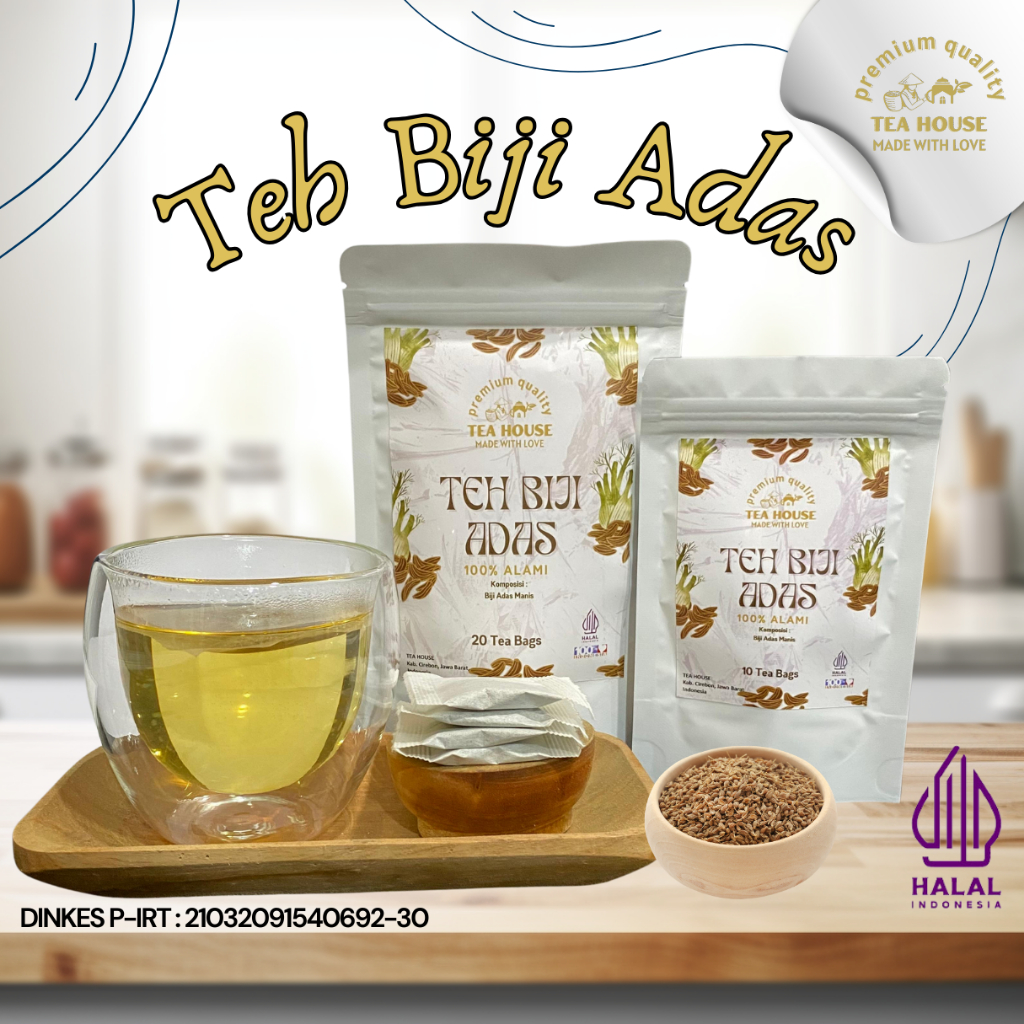 

Teh Biji Adas | Teh Celup Biji Adas Manis | Fennel Tea Isi 10 & 20 Kantong Teh