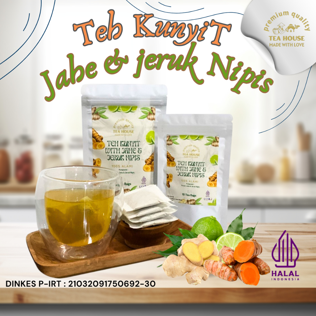 

Teh Celup Kunyit With Jahe & Jeruk Nipis / Teh Rimpang Isi 10 & 20 Tea Bag