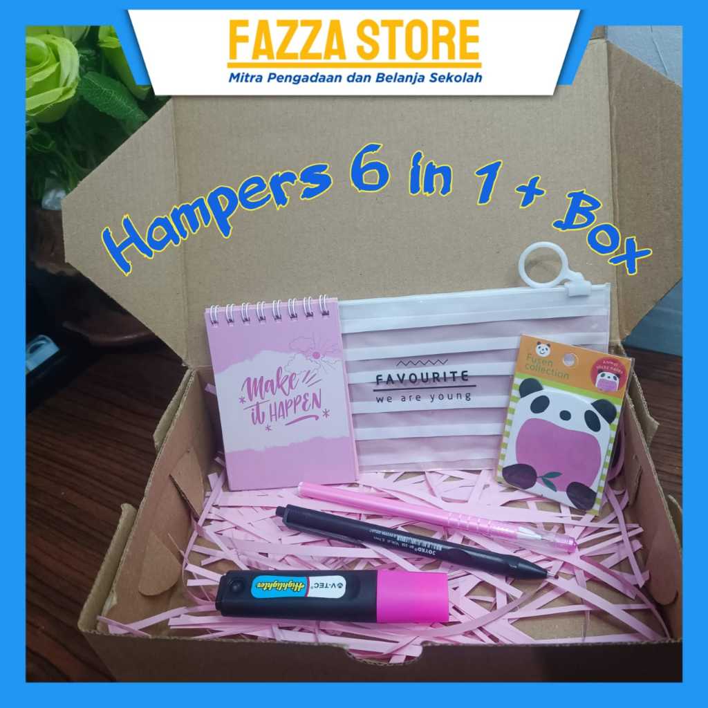 

fazzastore_rm - SET ALAT TULIS 6 IN 1 LENGKAP / GIFT BOX / HADIAH HAMPERS KADO GIFT SEKOLAH