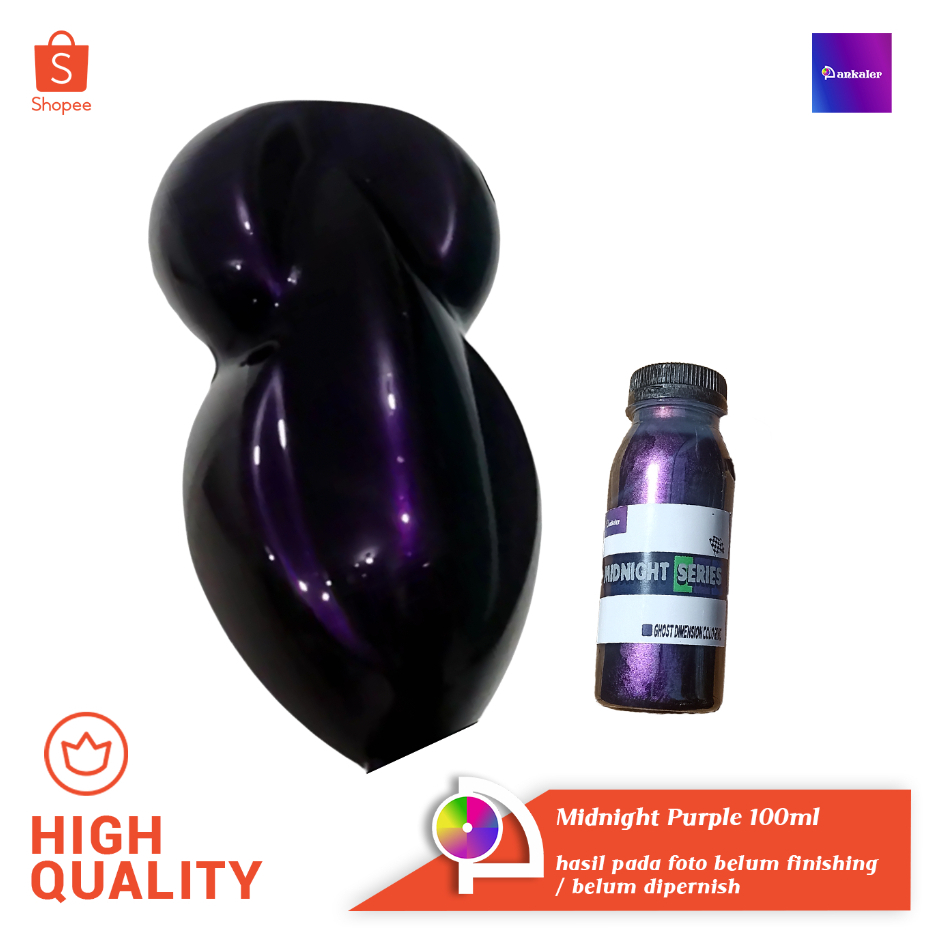 Pankaler Cat Hitam Lembayung Ungu 100ml Midnight Purple NC Motor Car Paint Color