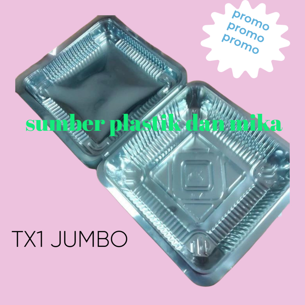 [ ISI 10 PCS ] Plastik Mika Kue TX1 Jumbo / Box Mika Kue Bolu Besar / Mika Bolu Jadul Besar / Mika T