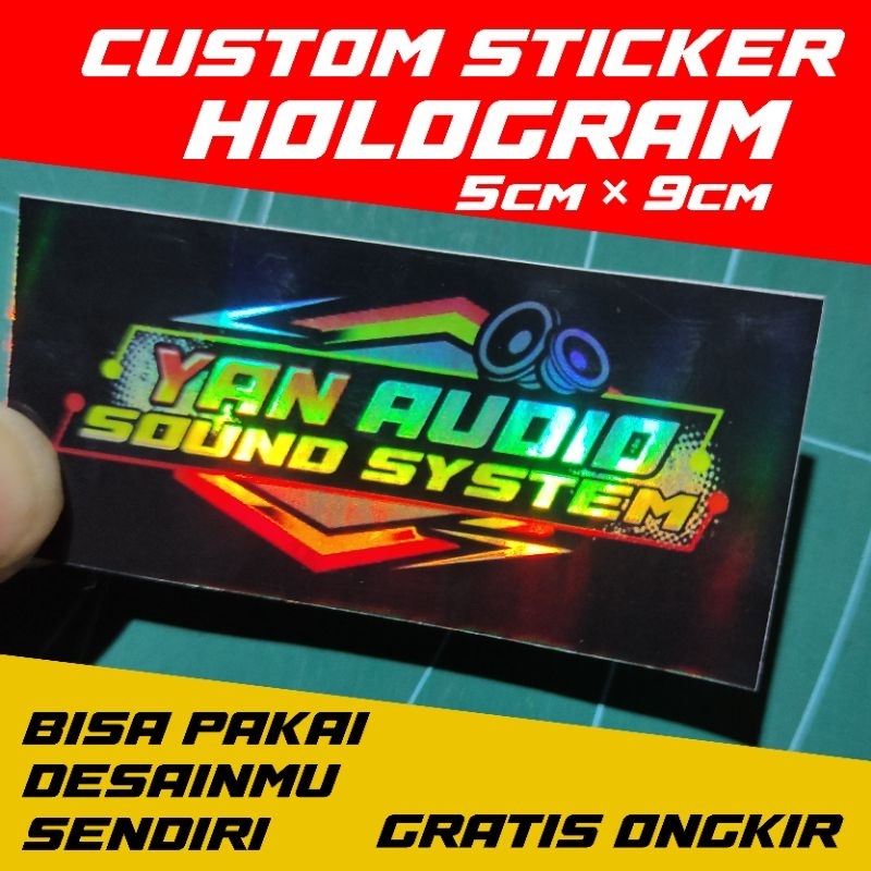 

(GRATIS ONGKIR) isi 30pcs Sticker HOLOGRAM Custom Nama Kamu isi 30pcs Uk 5cm × 9cm