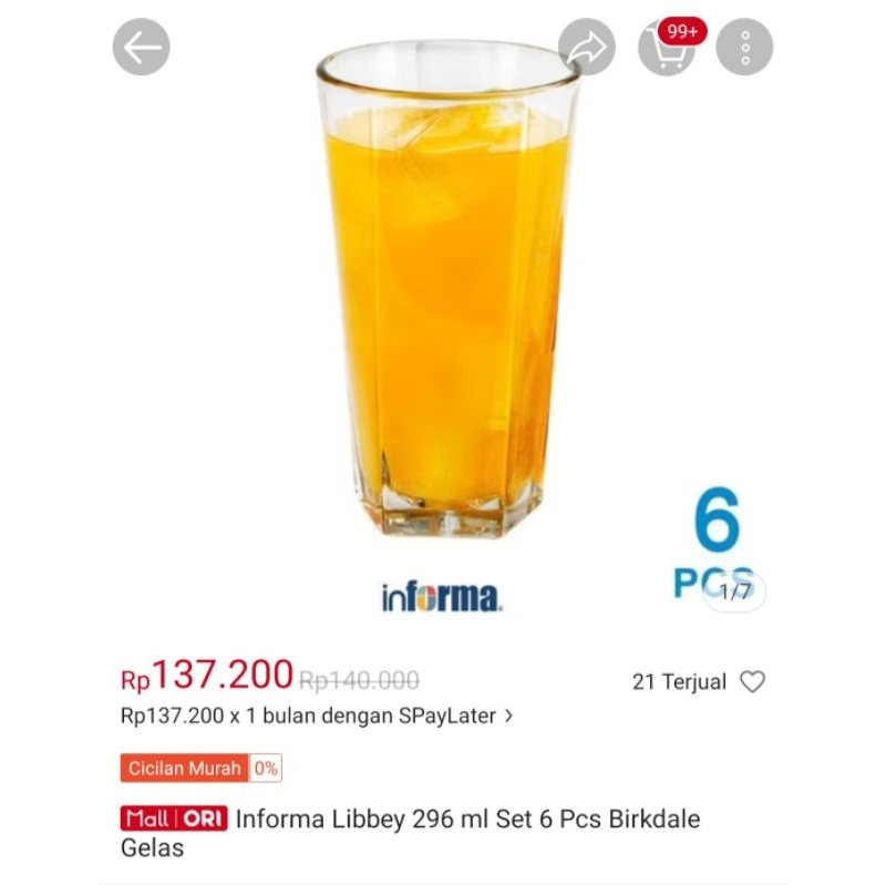 Gelas Libbey NEW satuan