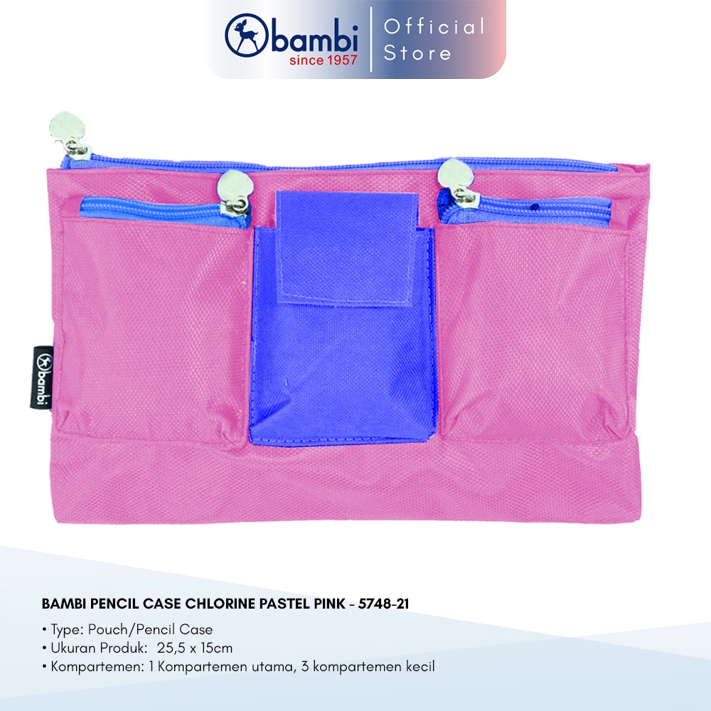 

Bambi Tempat Pensil Tipe Pencil Case Edisi Chlorine Pastel Pink Original