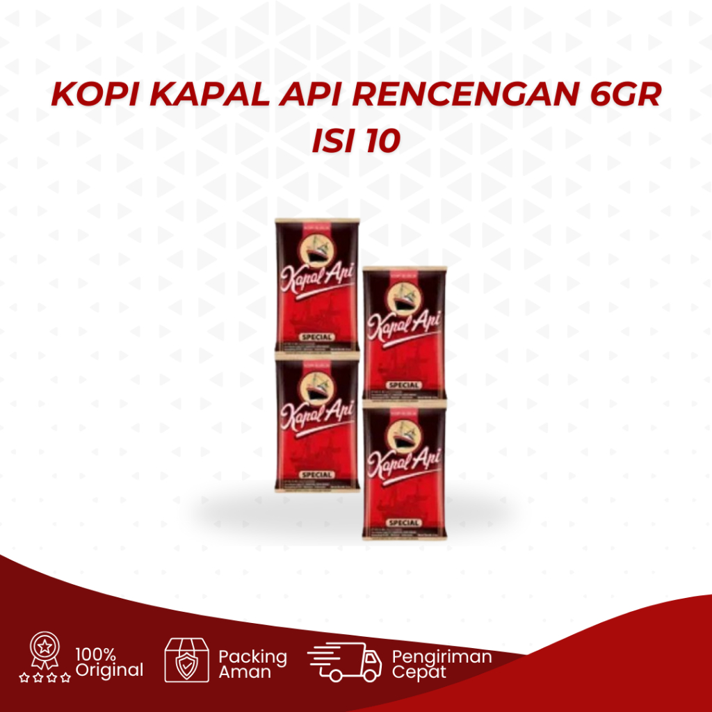 

Kopi Kapal Api Rencengan 6g Isi 10