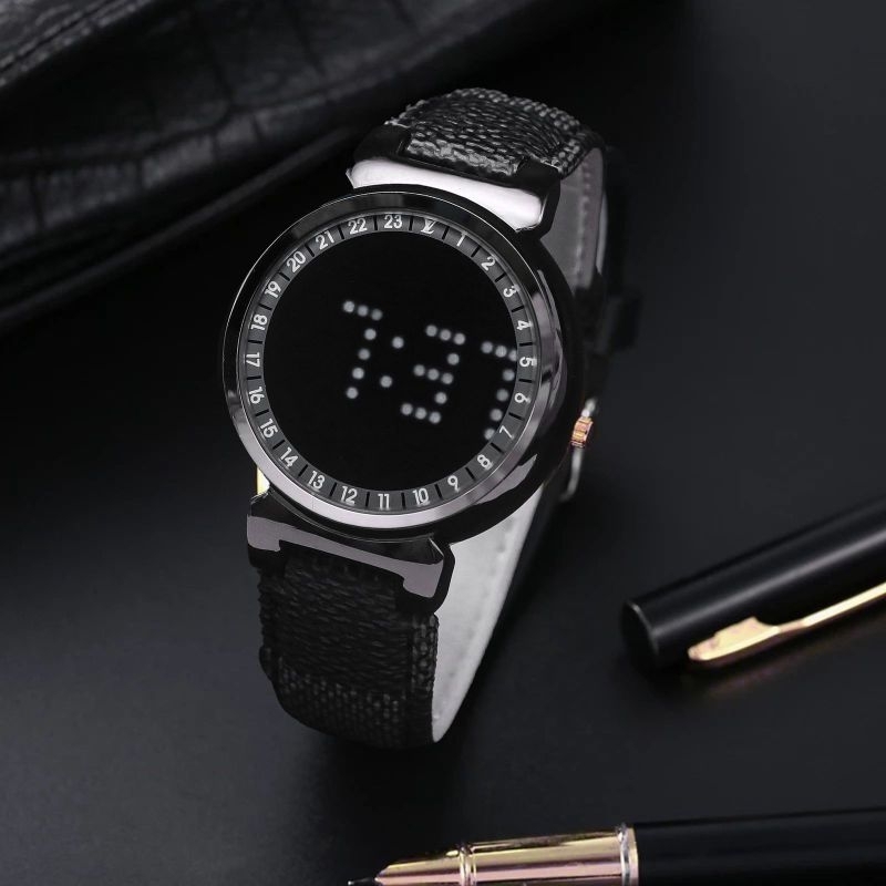 Jam Tangan Wanita Digital Terbaru Merk Lv Strap Kulit