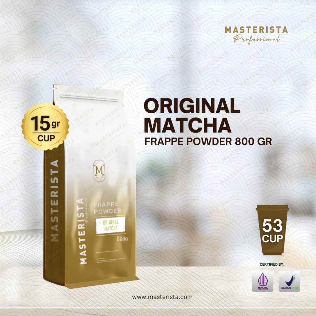 

Bubuk Minuman Masterista Original Matcha 800gr / Bubuk Minuman Rasa Matcha / Bubuk Matcha Frappe