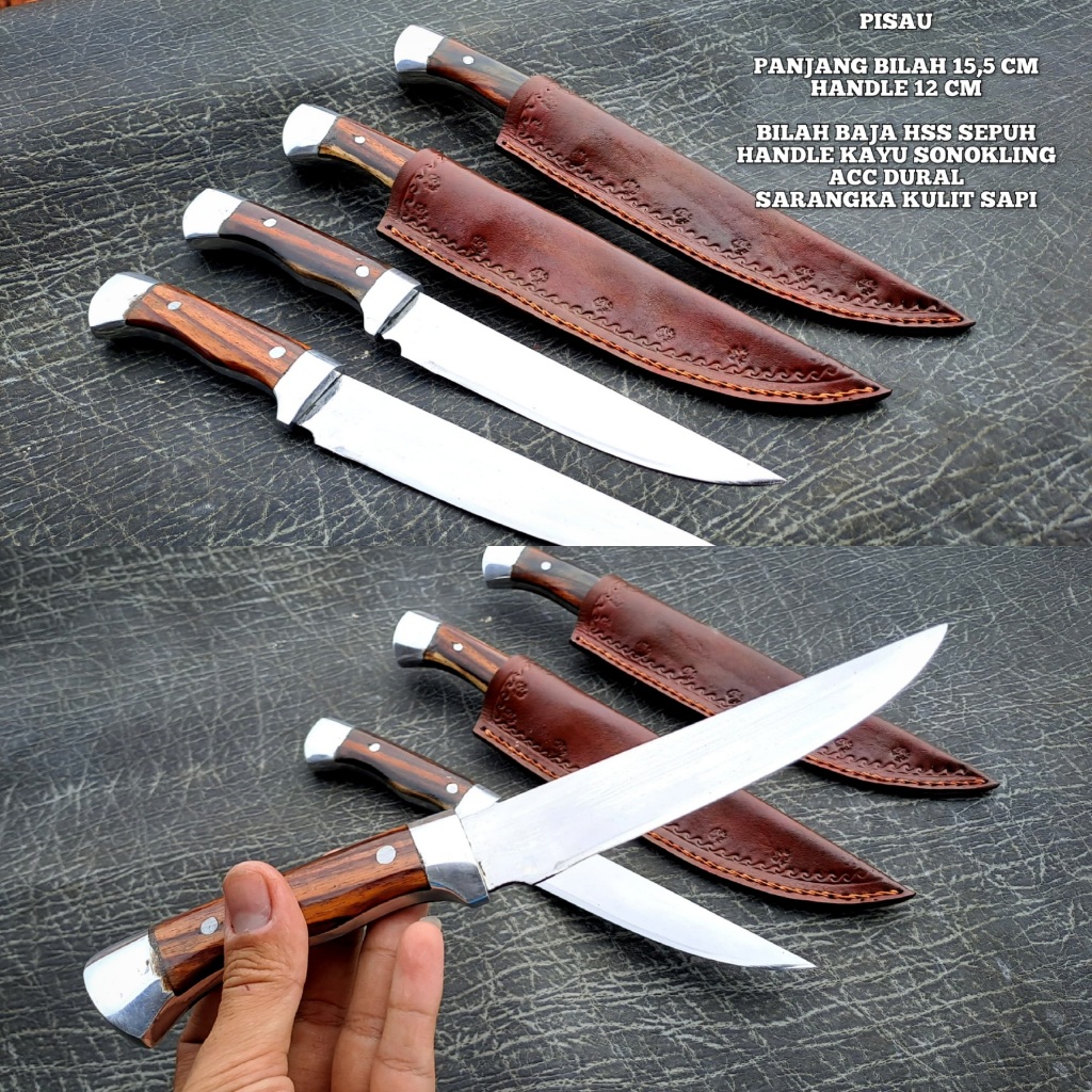Pisau Dapur/Seset/Daging Baja HSS Kicthenware