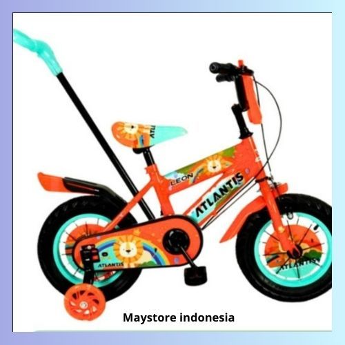 SEPEDA ANAK BMX 12 INCH ATLANTIS LEON STIR DORONGAN BAN 2.5,SEPEDA READY SIAP KIRIM - BERGARASI