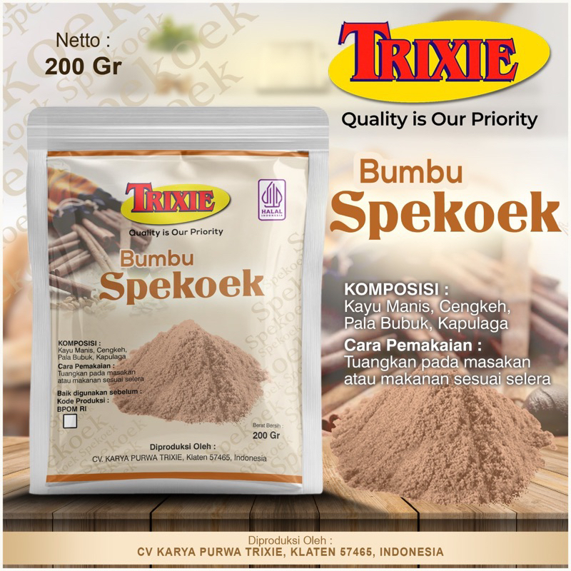 

Trixie Bumbu Spekoek 200 Gr (Kemasan Plastik)