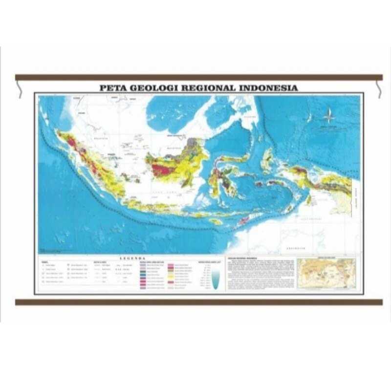 

Peta Bingkai Geologi Regional Indonesia Ukuran Jumbo 140 x 240 cm