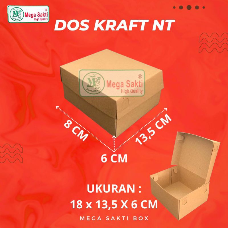

(ISI 10 PCS) DOS / DUS KRAFT NT UKURAN 18 × 13,5 × 6 CM KARDUS BOX KOTAK NASI / DUS KUE KRAFT NT BOX HAMPERS / DUS JAJAN HAJATAN
