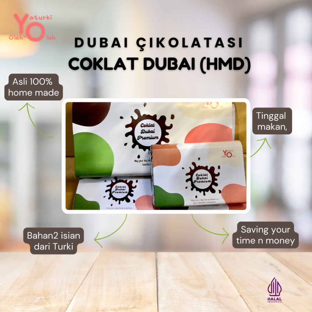 

Dubai Chocolate Cokelat Dubai Premium Kunafa Sangrai dan Pistachio Ori dari Turki