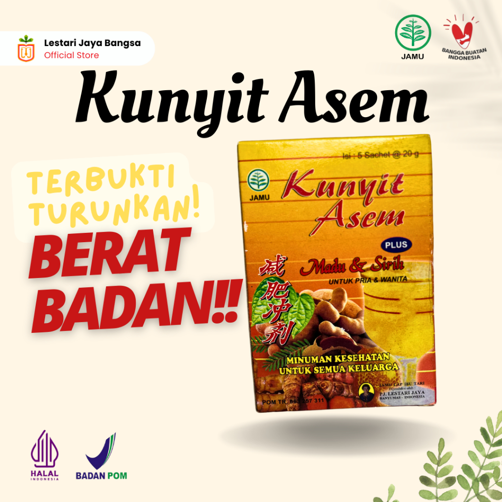 

Kunyit Asem Plus Madu dan Sirih untuk menurunkan berat badan dan melancarkan haid