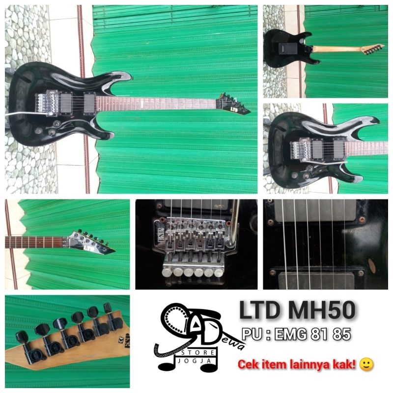 LTD MH50 EMG 81 85 BLACK GITAR METAL GUITAR ROCK ELEKTRIK bekas preloved 2nd second seken