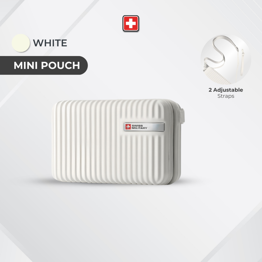 Swiss Military Hardcase Mini Pouch Vanilla White - Tas Traveling