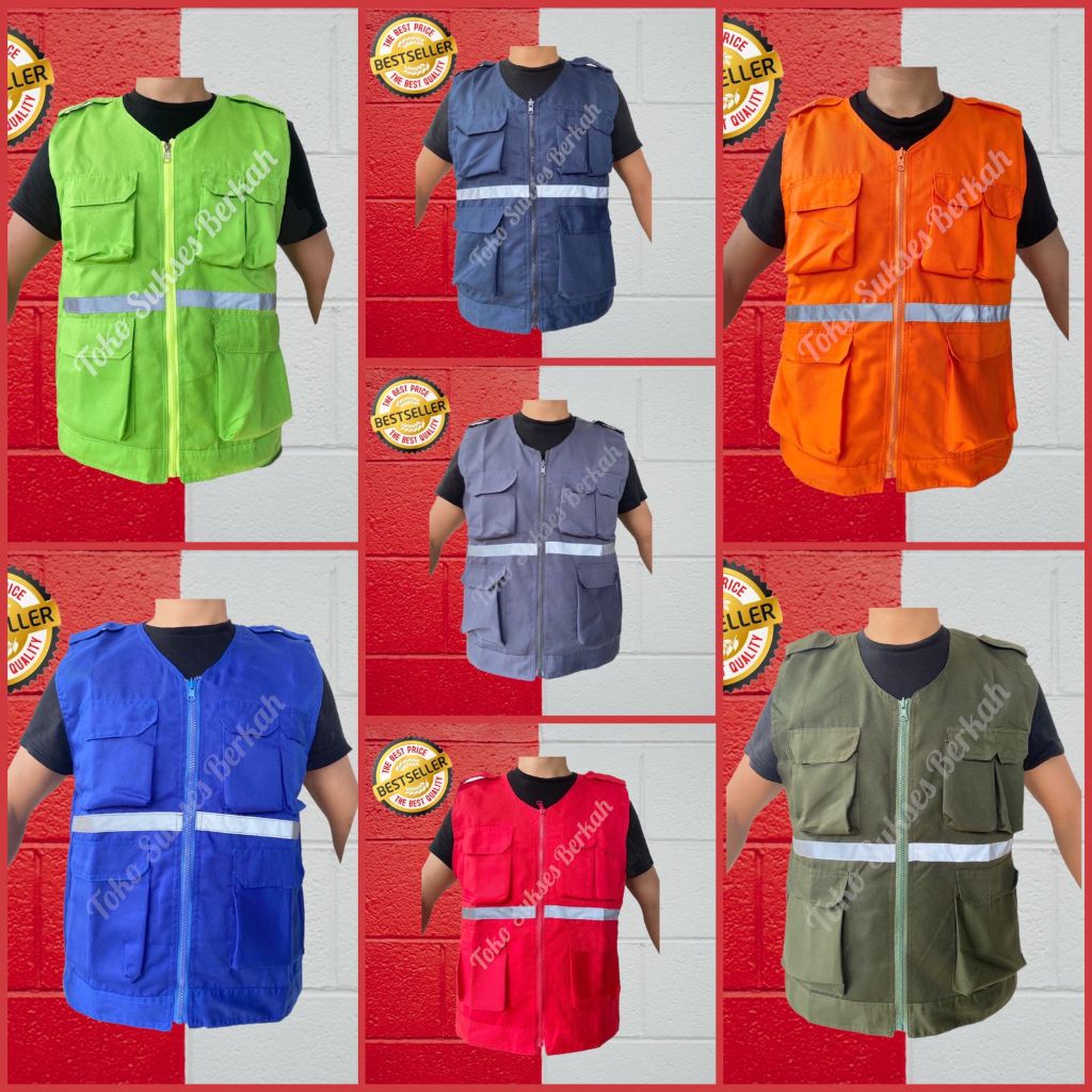 PROMO VEST JACKET - VEST ROMPI - ROMPI CAESAR - ROMPI LAPANGAN- ROMPI SAFETY MURAH BEST SELLER